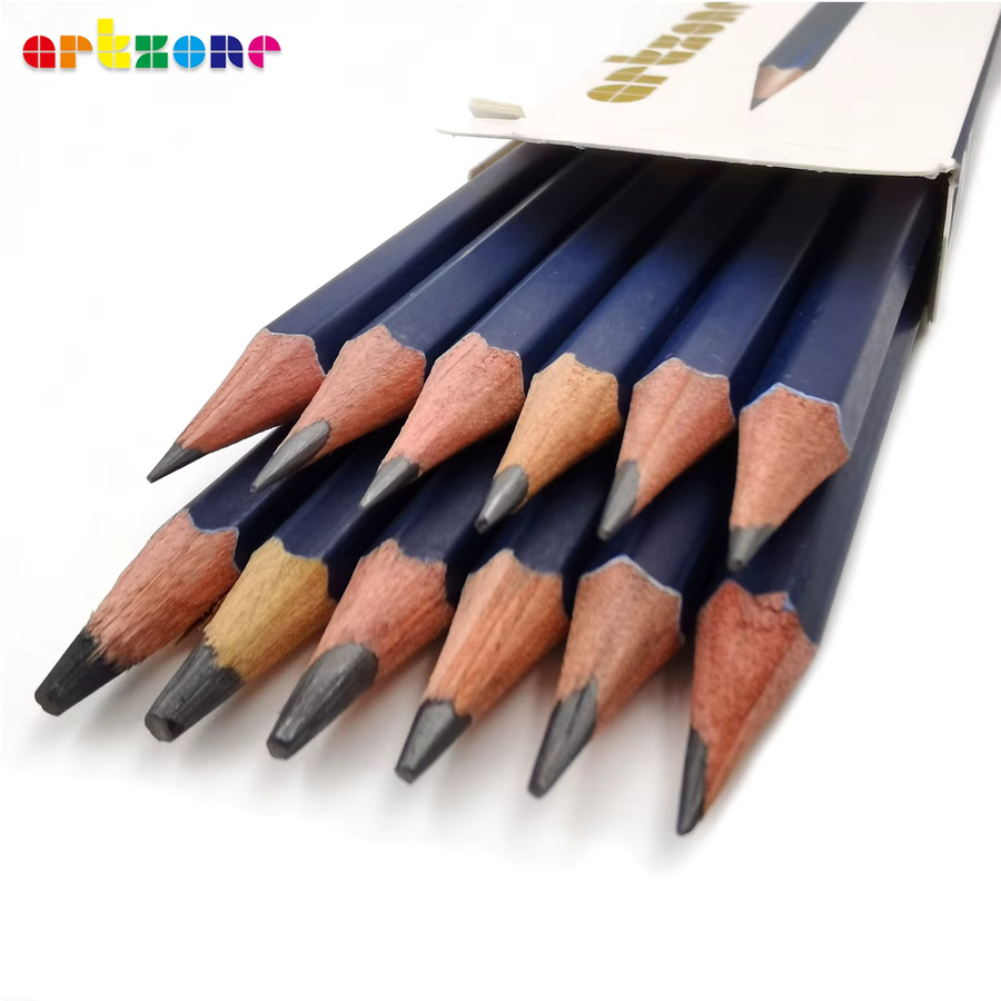 ARTZONE Professionelles Graphit-Bleistift-Set mit 12 Teilen, Stärken 6H-12B zum Zeichnen und Skizzieren - Bild 4