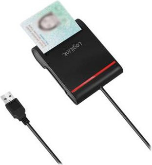 LogiLink SmartCard-Leser mit USB 2.0 Anschluss in Schwarz - Bild 1