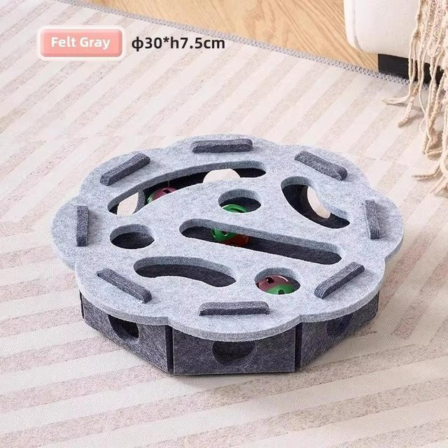Amor Katzenpuzzle Spielzeug, Filz Puzzlebox, grau - Bild 1