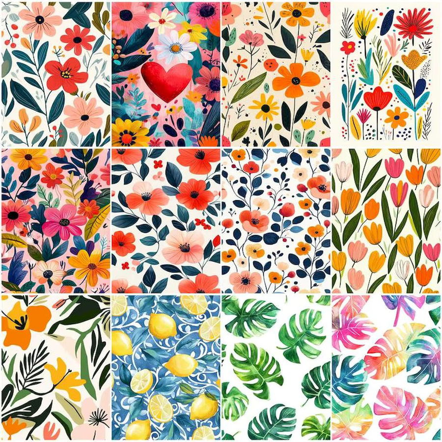 RUOPOTY Malen nach Zahlen Set mit Blumen auf Leinwandrahmen und Farbmarkern in Multicolor - Bild 2