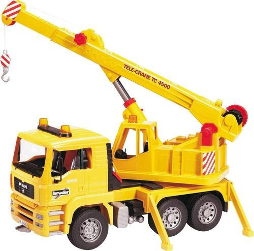 Bruder MAN TGA Kran-LKW Baufahrzeug Gelb - Bild 1
