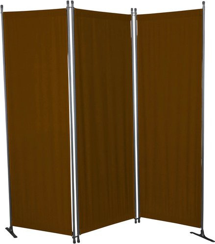 Sichtschutz Paravent von ANGERER FREIZEITMÖBEL aus Stahl und Polyethylen in Braun, H x L: 165 x 165 cm - Bild 1