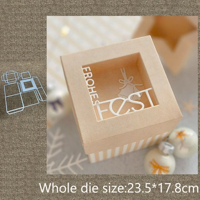 Metall Stanzform für quadratische Boxen und Scrapbooking zur Papierprägung und Dekoration - Bild 1