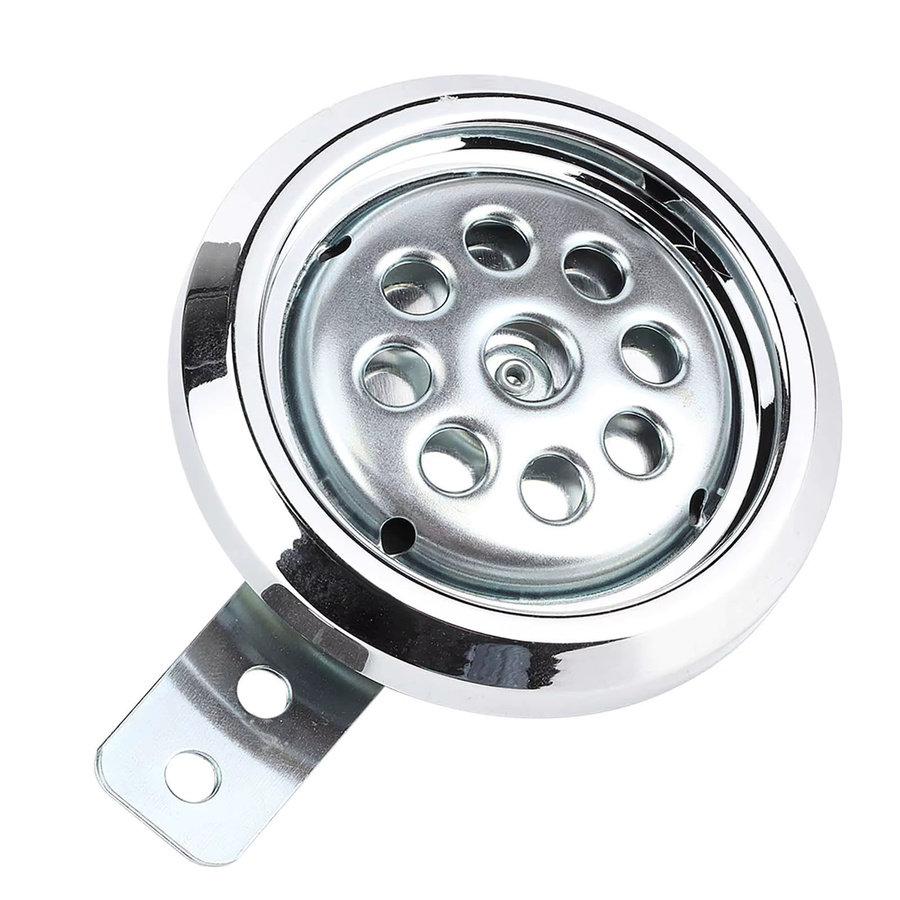 ESTINK Universelle Motorradhupe in Silber mit Waben-Chromabdeckung, wasserdicht, 105 dB, 12 V, Durchmesser: 85 mm - Bild 2