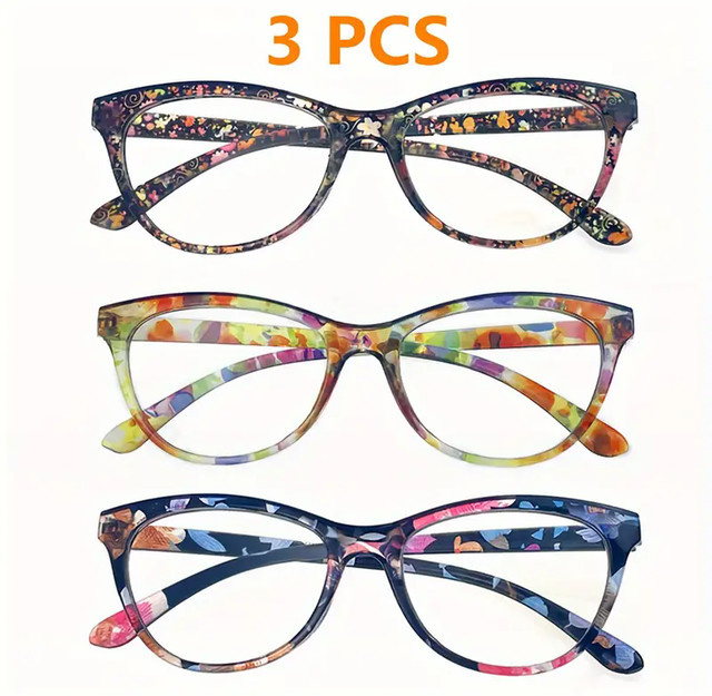 ZXWLYXGX Lesebrille Cat Eye, Vollrand, Kunststoff, Multicolour - Bild 1