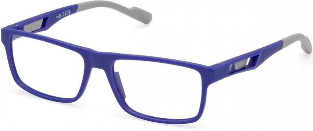 Adidas Sp5057 Korrektionsbrille, Herren, Vollrand, rechteckig, Kunststoff, blue - Bild 1