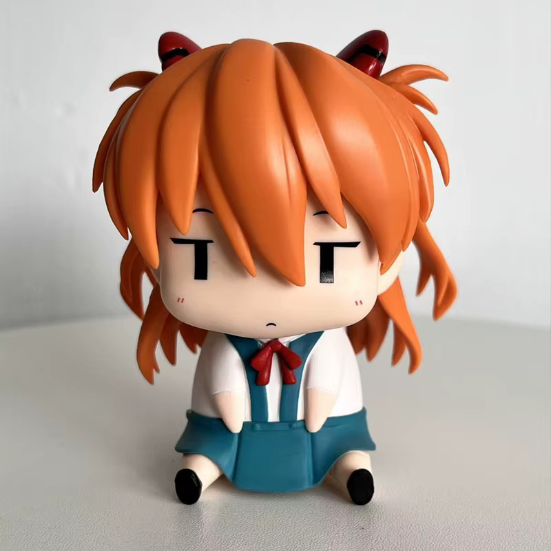 Bandai Anime Figur Q-Version Asuka Makinami Ayanami Rei Eva Modell Multicolor - Bild 2