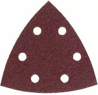 Bosch Deltaschleifpapier Körnung 60 für Holz und Farbe, 5 Stück, B: 9,3 cm x L: 9,3 cm - Bild 1