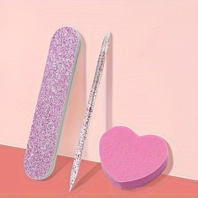 Nagelpflegeset, rosa, schimmernd, Unisex - Bild 1