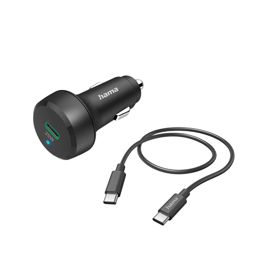 Hama Auto-Schnellladegerät mit USB-C PD 25 W Ladekabel in Schwarz - Bild 2
