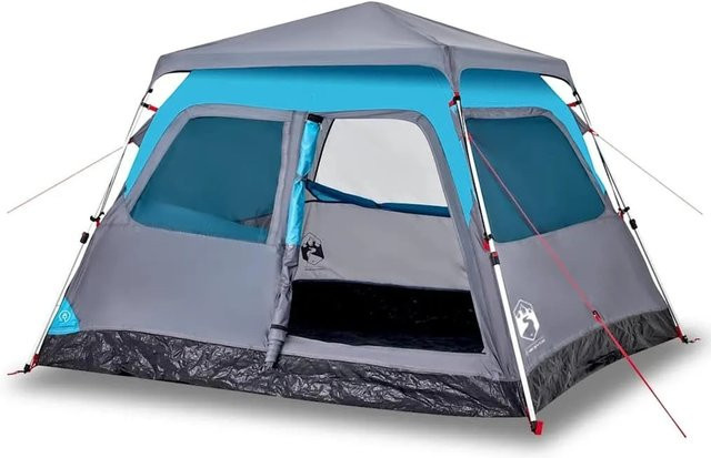 Furnicato Campingzelt Kuppel Blau, 4 Personen, H x B x T: 165 x 255 x 222 cm - Bild 1