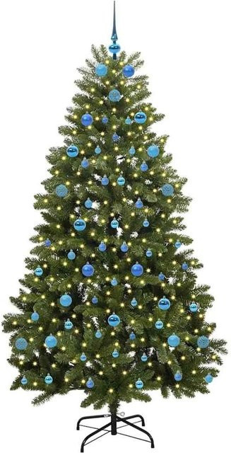 vidaXL Künstlicher Weihnachtsbaum Grün, Höhe: 210 cm, aus PVC und Metall - Bild 1