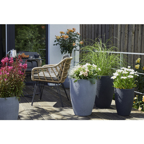 Scheurich Pflanzgefäß Barceo rund in Grau, Durchmesser: 39 cm, Höhe: 54 cm - Bild 3
