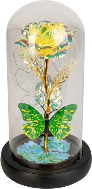 Ewige Rose Farbenzauber von Viva Domo in Glas mit Gold, Schwarz und Multicolour - Bild 1
