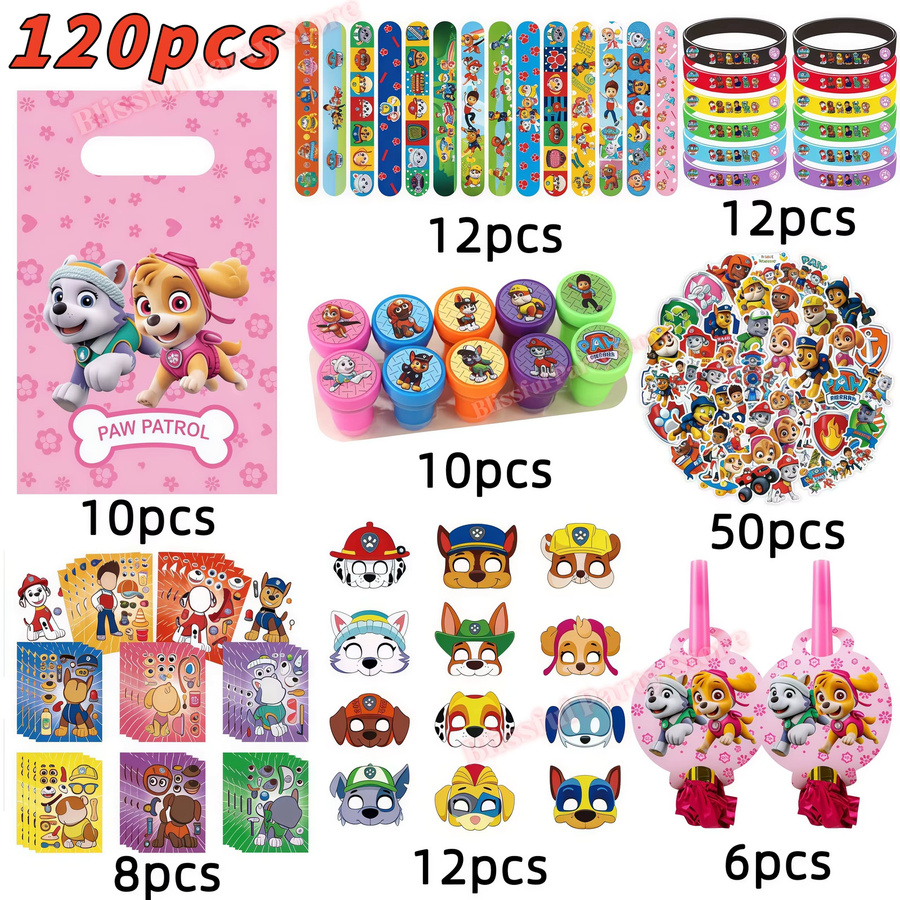 TAKARA TOMY Paw Patrol Party-Geschenke, Klatscharmbänder, Stempel, Aufkleber, Geschenktütenfüller, Schulbelohnungen, Geburtstagssouvenirs, Dekorationsartikel - Bild 2