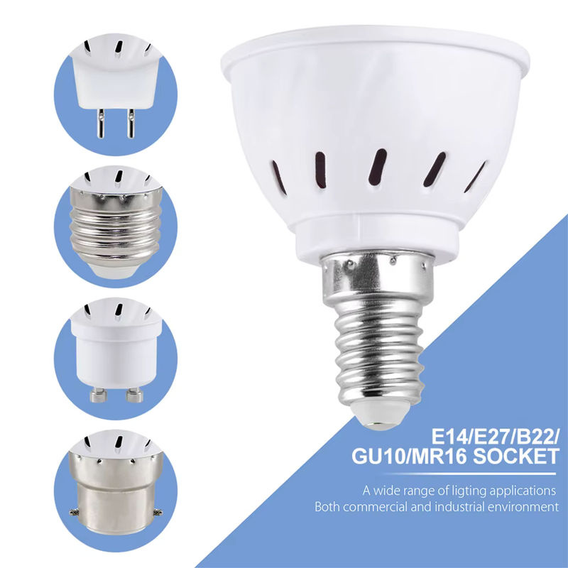 2 Stück CanLing LED Pflanzenlampen E27 9W Grow Light für Indoor-Blumen und Topfpflanzen in Weiß - Bild 3