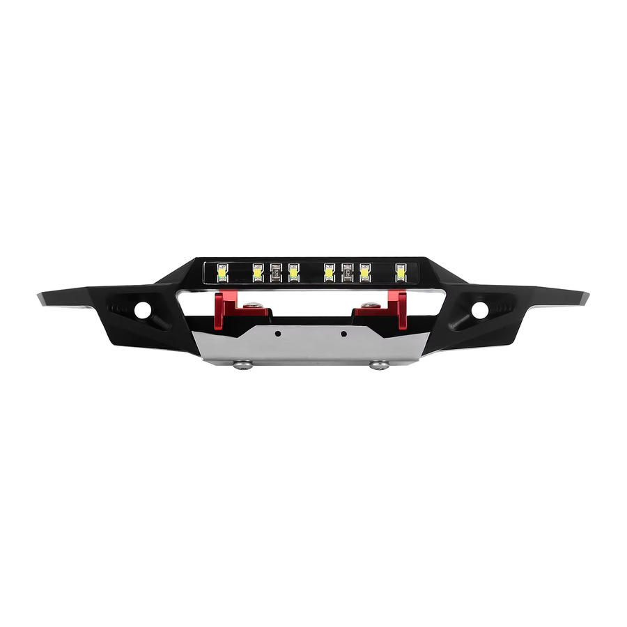 INJORA CNC Aluminium vorne hinten Stoßstange für 1/18 RC Crawler TRX4M Bronco Upgrade, Metall - Bild 2