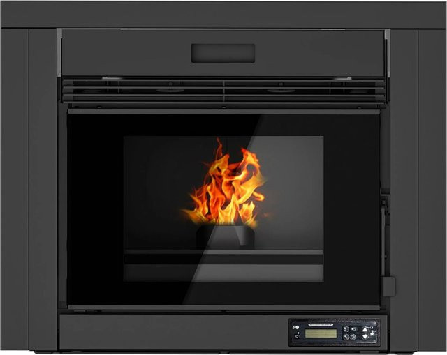 Sannover Pellet-Einsatz Idelya 9 kW aus Gusseisen in Schwarz, B/T/H: 70,0 x 60,6 x 38,0 cm - Bild 1