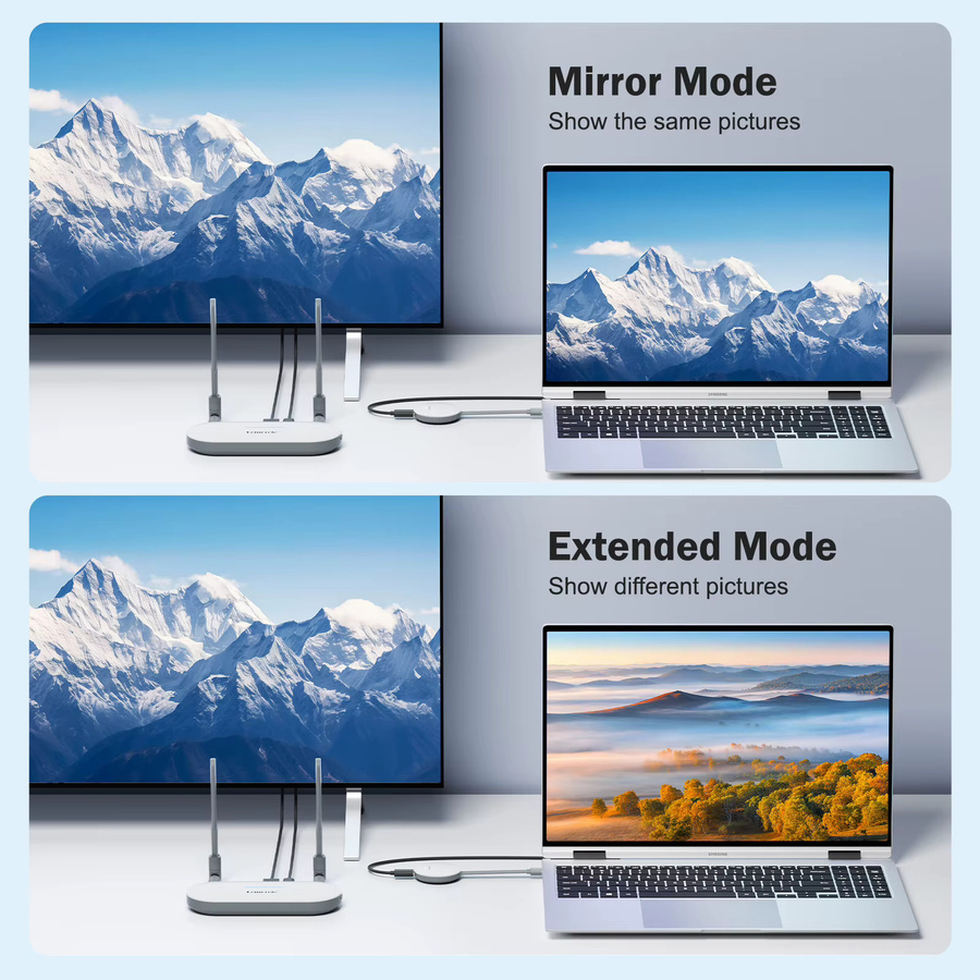 Lemorele Kabelloser HDMI Video-Transmitter und VGA-Empfänger in Weiß für 1080P Videoübertragung mit 50m Reichweite für PC, TV und Monitor - Bild 2