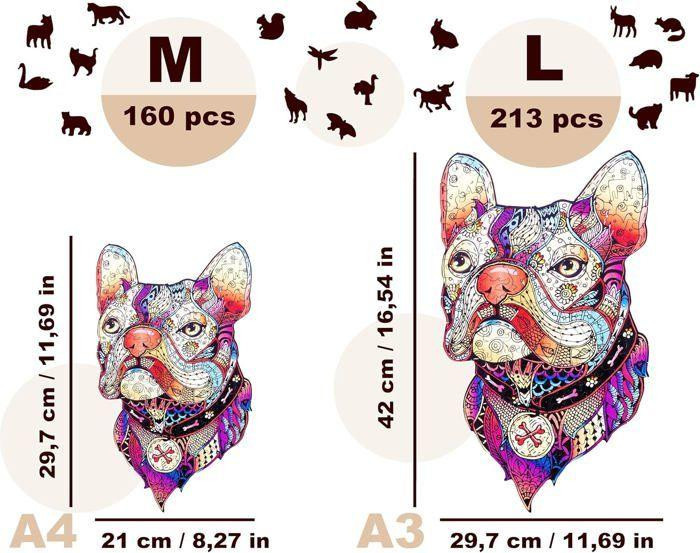 Matgames Hund Tierpuzzle aus Holz 213 Teile ab 12 Jahren - Bild 4