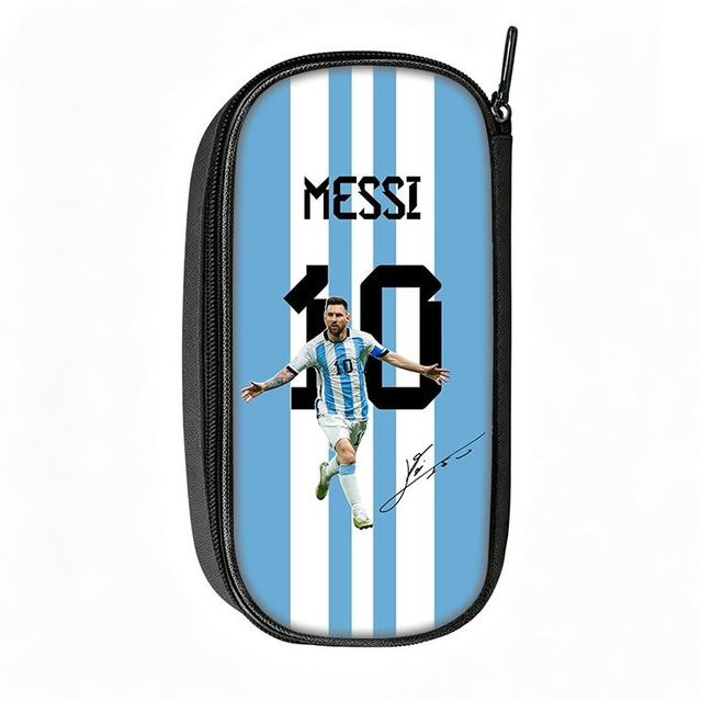 Var Vogue Federmäppchen Messi Muster in Blau aus Nylon - Bild 1