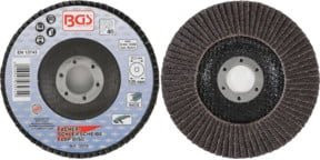 BGS Fächer-Schleifscheibe Ø 125 mm, Körnung 40, Mehrfarbig - Bild 1