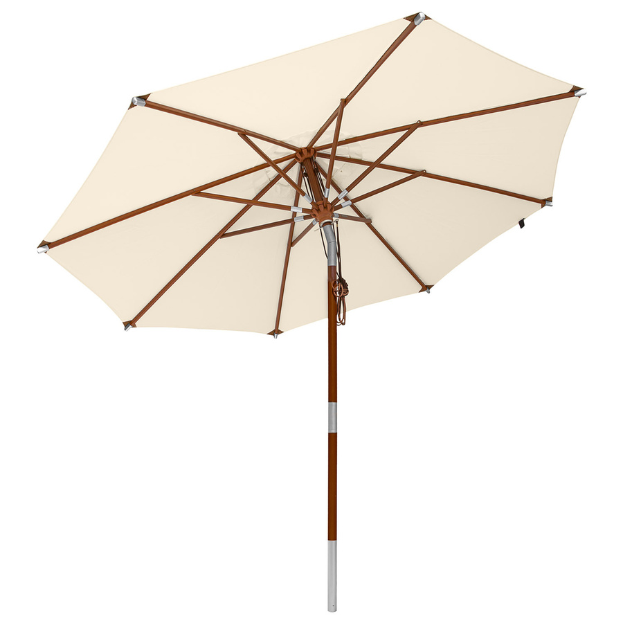 Anndora Sonnenschirm knickbar rund in Beige mit 3m Durchmesser und UV-Schutz UPF 50+ - Bild 1