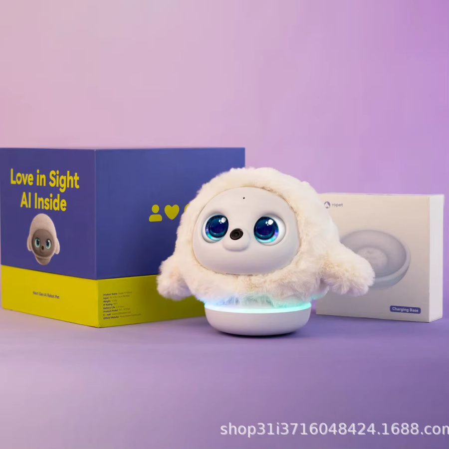 Ropet Smart AI Haustierroboter, Bionisches Plüschtier, Grau - Bild 2