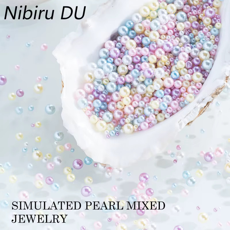 Nibiru DU 3D Nail Art Charms, bunte Perlen und Makronen, glänzend - Bild 1