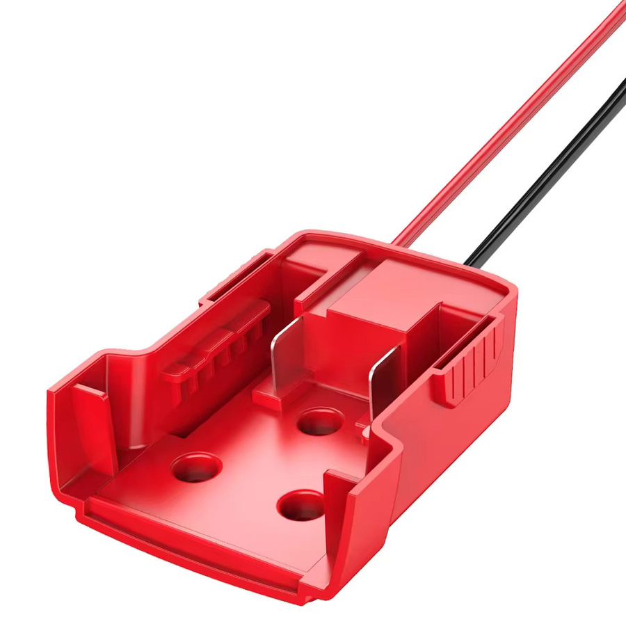 Lithium-Batterie Notstromversorgung Kit mit Sicherung für Makita, DeWalt und Milwaukee 18V, Farbe: Rot - Bild 4