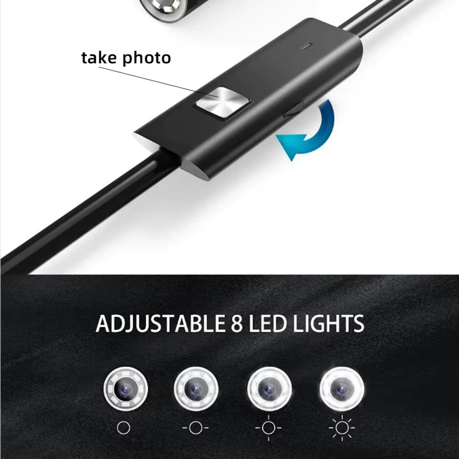 Meseelong HD1920P Endoskop Inspektion Kamera Typ-C Mini Kamera IP67 Schwarz für Android und iOS - Bild 5