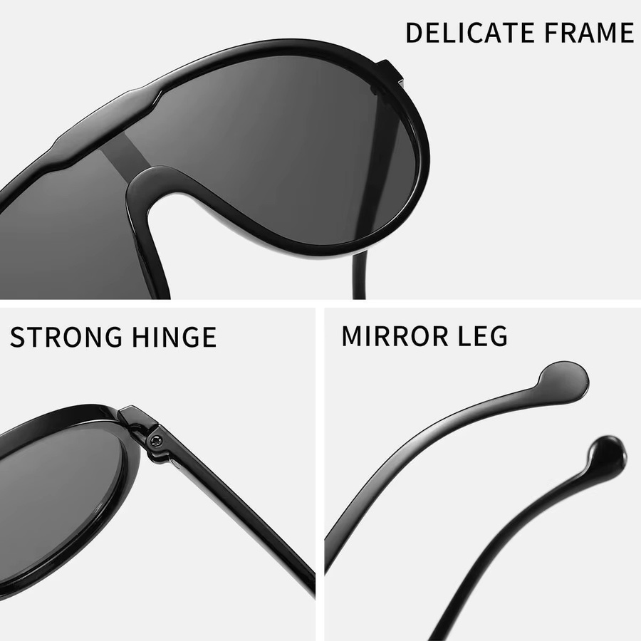ZUXUB Sonnenbrille Kids, Vollrand, Kunststoff, black - Bild 1