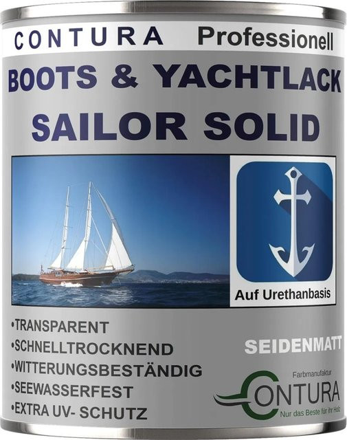 Contura Boots- und Yachtlack als Klarlack für Holz, seidenmatt, 2,5 Liter - Bild 1