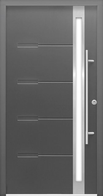 Sicherheits-Haustür Splendoor ThermoSpace Prime Neapel in Anthrazit mit Glaseinsatz, RC2, Anschlag Rechts, B/H: 110 x 210 cm - Bild 1