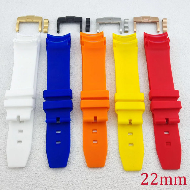 OUMASHI Uhrenarmband Silikonkautschuk, 22 mm, Unisex - Bild 1