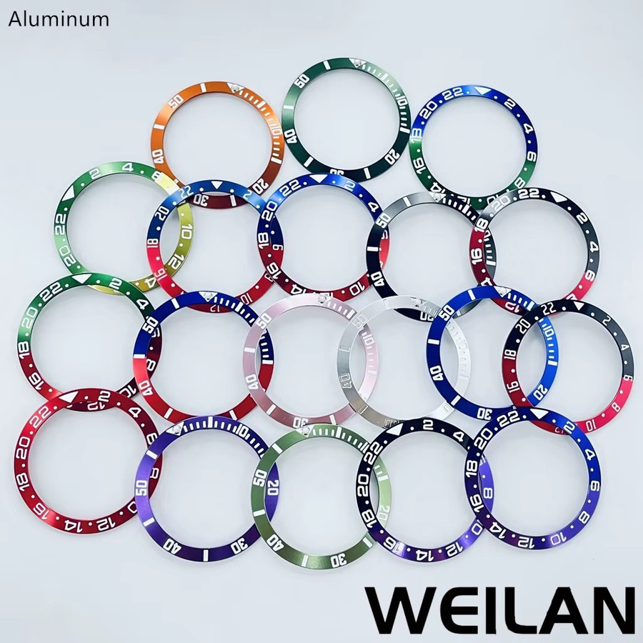 ANGLANG Uhrenlünetteneinsatz, Keramik und Aluminium, 38 mm, Bunt, Unisex - Bild 2