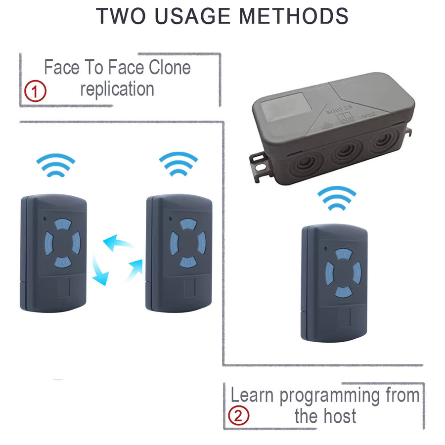 Scimagic-RC Blue Button 868 HS4 Fernbedienung für Garagentore in Grau, 868,35MHz Handsender für HSM2 HSM4 HSE4 HSE2 HS1 HS2 - Bild 3