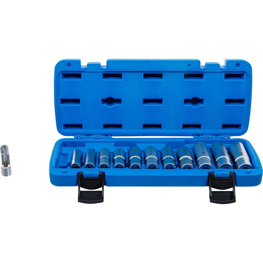 BGS Spezial Steckschlüssel-Einsatz-Satz geschlitzt 70988 mit 10 mm (3/8 Zoll) Antrieb, SW 5 - 19 mm, 12-teilig aus Chrom-Vanadium-Stahl - Bild 2