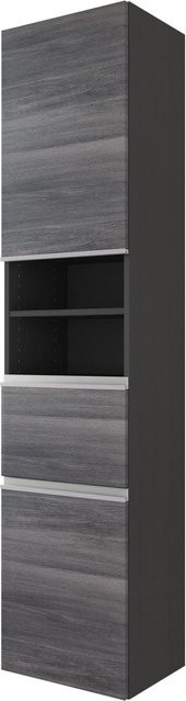 Held Möbel Seitenschrank Neapel Eiche Rauchsilber-Graphitgrau B/T/H: 40 x 35 x 180 cm - Bild 1