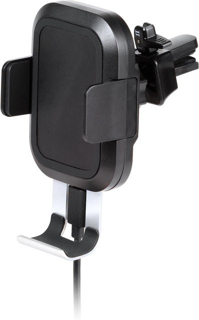 Vivanco Butler Pro Smartphone Kfz Halterung mit Ladefunktion für den Lüftungsschlitz, Schwarz, USB-C - Bild 1
