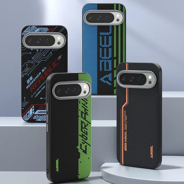 Micro-Relief MagSafe Schutzhülle für Google Pixel 10, Pixel 9 Pro XL und Pixel 9A mit Metall-Linsenrahmen und stoßfester Hartschale in Multicolor - Bild 1