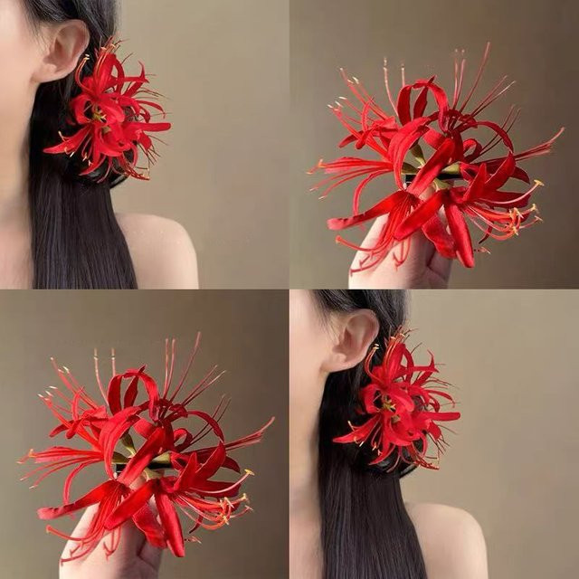 Velishy Haarspange, Blumen-Design, Lilien-Haarnadeln, Seitenclips - Bild 1