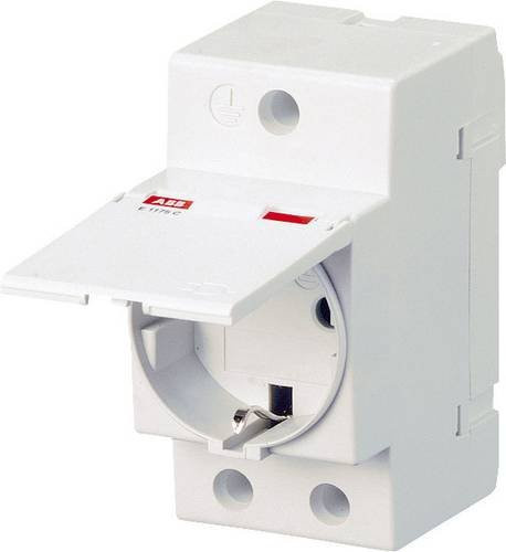 ABB Hutschienen-Steckdose M1175-C mit Klappdeckel für DIN-Schienen in Grau - Bild 1