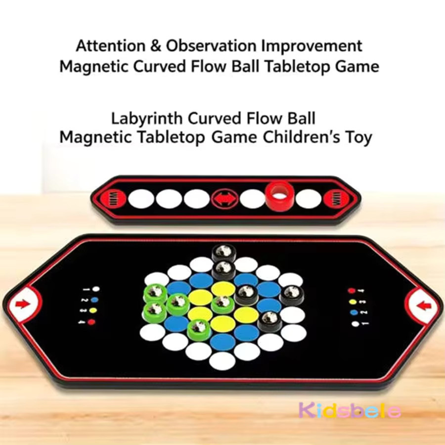 Kidsbele Magnetisches Kurvenball-Tischspiel, Strategiespiel, 2 Spieler - Bild 3