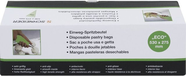Schneider Einweg-Spritzbeutel aus Kunststoff, grün, 100 Stück, Länge: 53 cm, Breite: 27,5 cm - Bild 1
