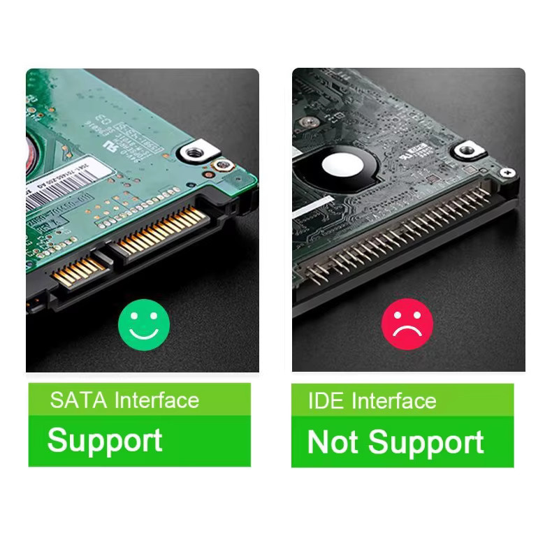 VORTNGLE USB-C zu SATA III Festplattengehäuse für 2,5 Zoll HDD und SSD, transparent - Bild 3
