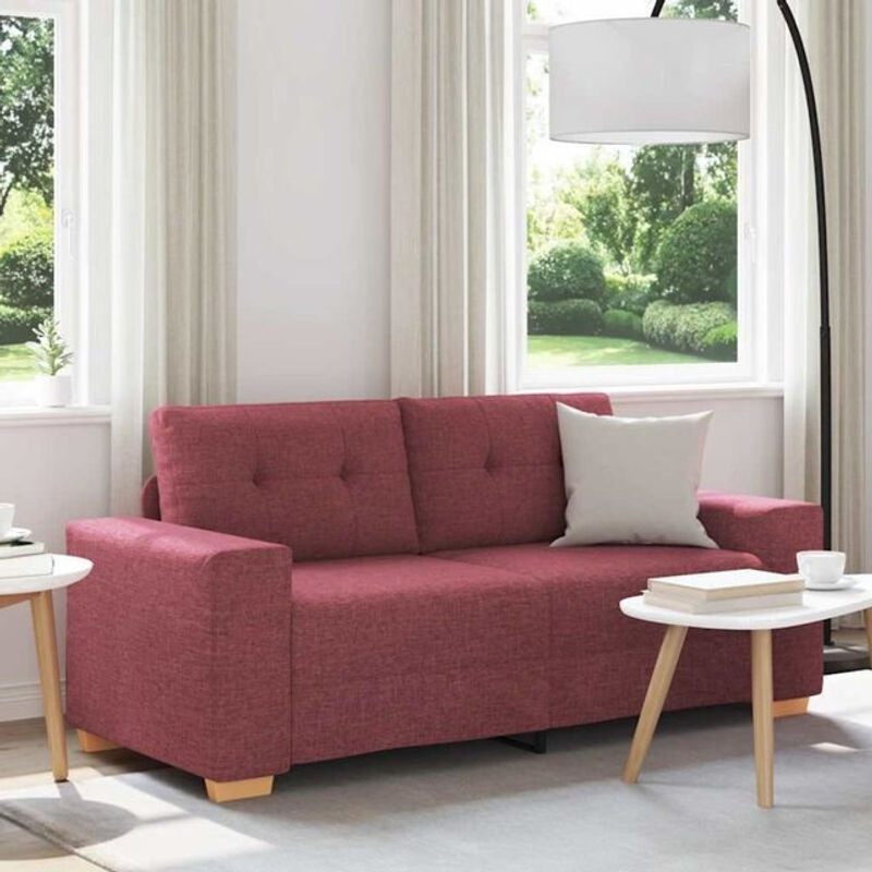 Modernes Vidaxl Loveseat-Sofa als 2-Sitzer aus Stoff in Rot, Breite: 140 cm - Bild 1