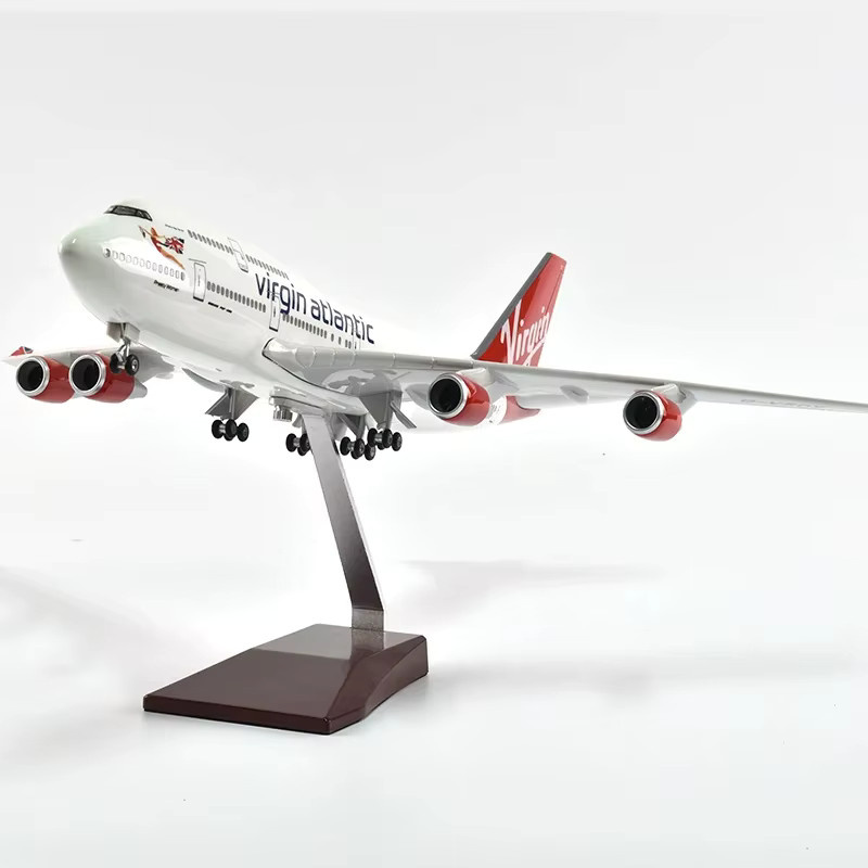 ZOCO B747 Virgin Atlantic Flugzeugmodell, 1:150, mit Beleuchtung & Standfuß - Bild 2