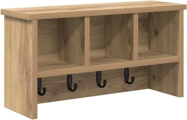 vidaXL Wandmontierter Kleiderständer Artisan-Eiche in Braun, B/T/H: 50 x 16 x 26 cm - Bild 1