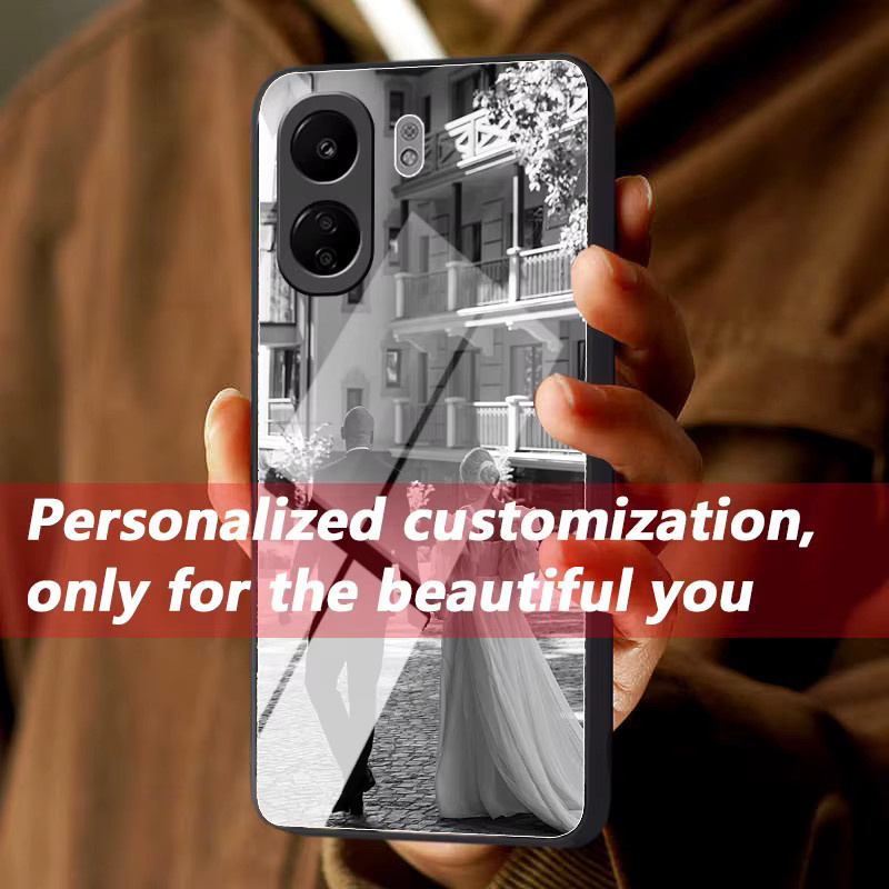 Personalisierte Fotospiegel Handyhülle aus Glas für Xiaomi POCO X7 X6 X5 X4 X3 X2 Pro Neo GT NFC in Schwarz - Bild 3